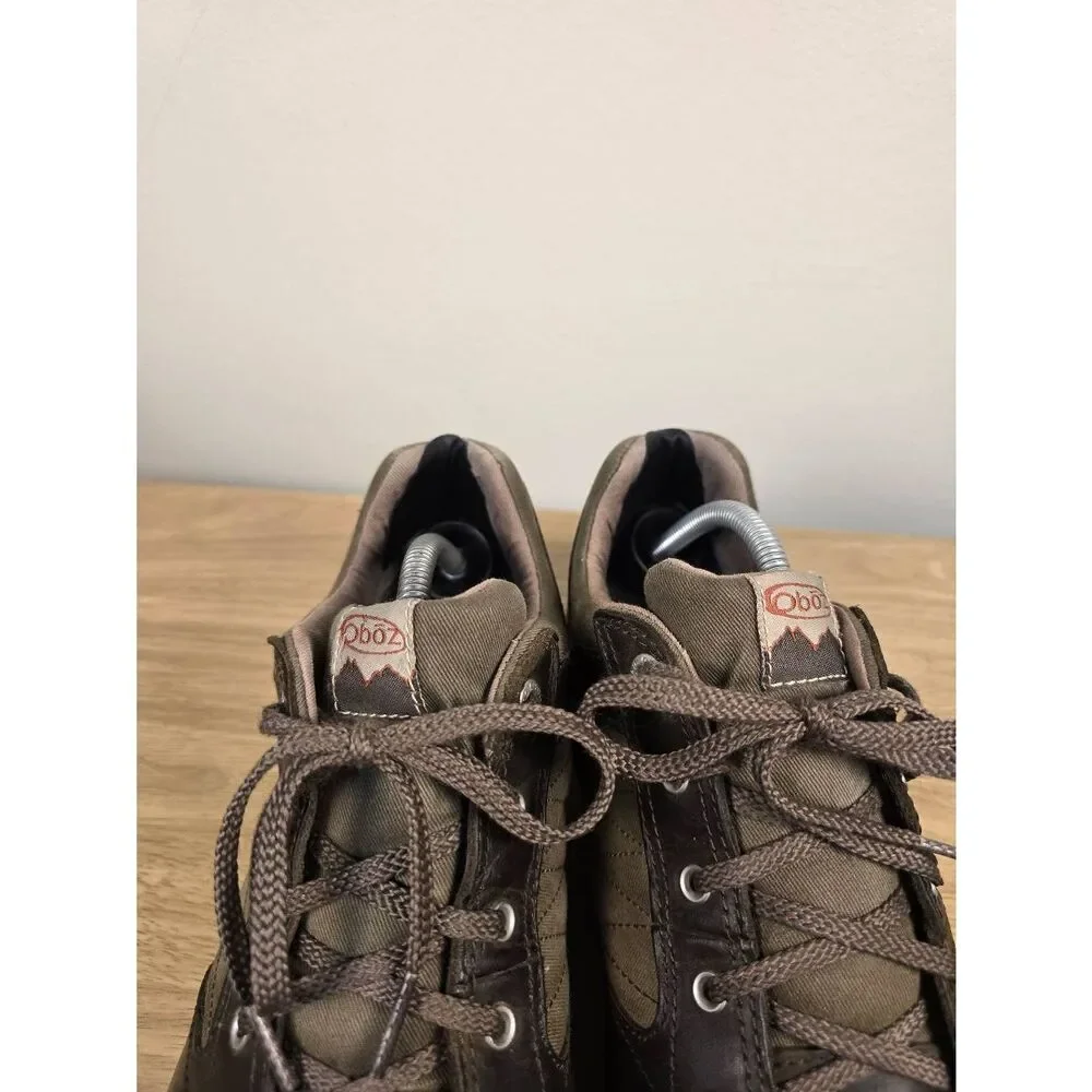 Oboz Mendenhall Low Top Brown Nubuck Leather Hiking Shoes Men's Size 11.5